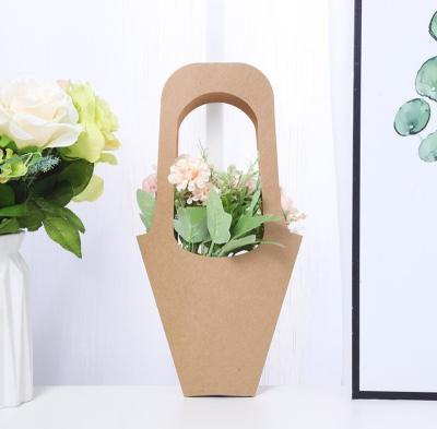 China Reused Flower Tote Bag Flower Box Packaging Carry Bags Materials Wrapping Paper for sale