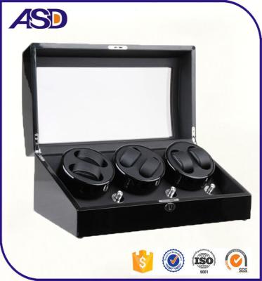 China 4+7 High Quality Wooden Watch Leather Automatic Winders with Compartments for 11 Watches for sale