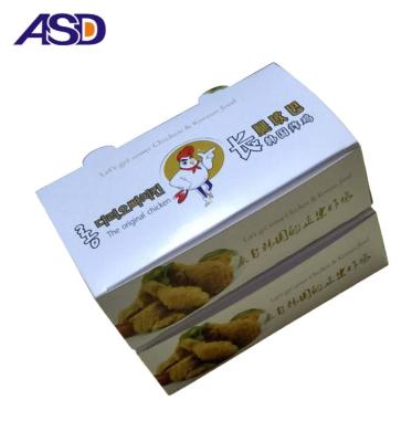 China Recycled Unique Materials Design Square Paper Box For Food / Fried Chicken Packaging for sale