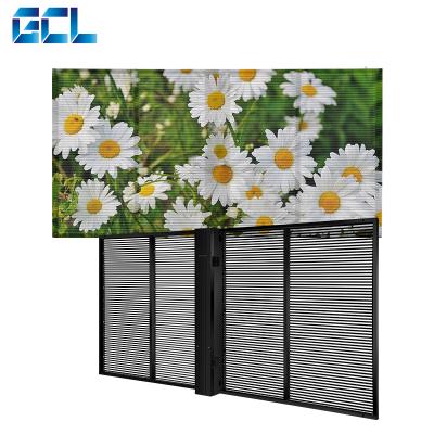 China GCL Indoor Transparent LED Grid Show Indoor Fixed Installation LED Screen LED Boards Display for sale