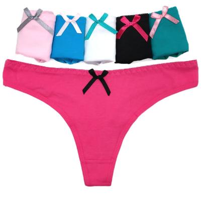 China Lady Sexy Thongs T-back Underwear Fashion Cotton Underwear Women Fat Breathable Panties for sale