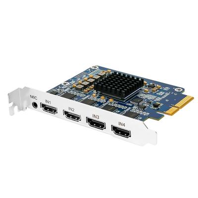 China Vierkanaal HDMI Vmix Video Capture Cards Voor Spel Lezing Kerk Live Streaming Te koop