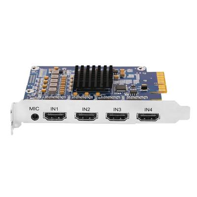 China TC200N4 4 kanalen 1080P60 PCIe HDMI Video Capture Card Meerdere doeleinden Te koop