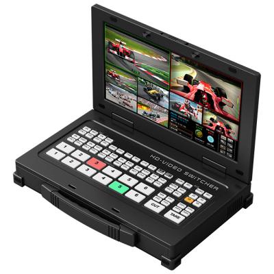 China 11.6 pulgadas de pantalla de transmisión en vivo portátil HD Video Switcher Mixer Grabadora HDMI PTZ cámara en venta