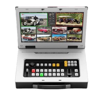 China Live Broadcasting Studio 8 Channel Video Mixer Recorder Switcher Met 2xIP Stream Input Te koop