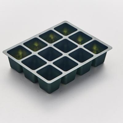 China PS 12 Cells Seeding Tray Nursery Tray Planting Custom15 to 288 Seed Grow Tray for sale