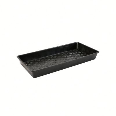 China Modern Rectangle Tray 540 x 270 x 60mm Plastic Flat Sprouting Tray with Holes Rice Seedling Nursery Tray for sale