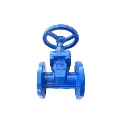 China Flange type DN100 Pn16 di non-rising stem resilient stem soft sealing ductile cast iron sluice gate valve for sale