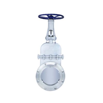 China Factory supply knife gate valve price pn40 6 inch worm gear manual knife guillotine gate valve for sale