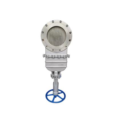 Chine Cf8 stainless steel Best prices priceknife gate valve pn40 6 inch worm gear manual knife gate valve à vendre