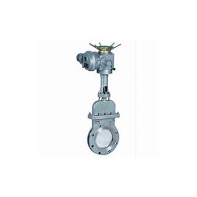 Chine Automated gate galves slurry pulp flanged stainless steel 12 inch electric actuator knife gate valve à vendre