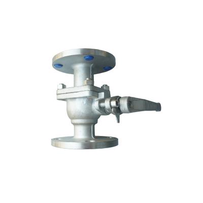 China Hydraulic regulator long handle ball valve prices sanitary stainless steel 304 316L manual flanged connection 3PC Ball Valve zu verkaufen