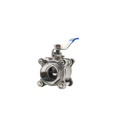 China SS factory price three-disc ball steel valve 3 inch stainless steel 316L ball valve zu verkaufen