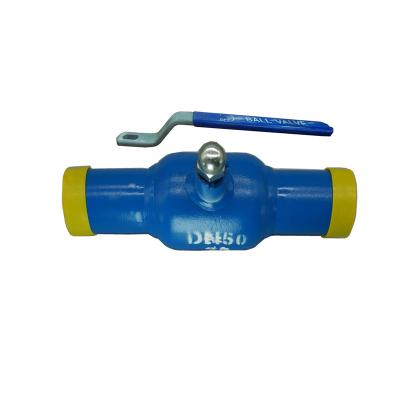 China Most popular full welded carbon steel floating type ball valve with handle for sale