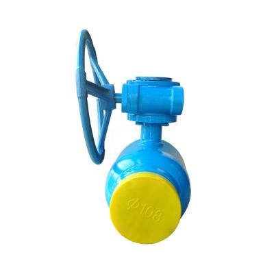 China New accept customization manual worm gear flange end fully welded ball valve for pipeline zu verkaufen