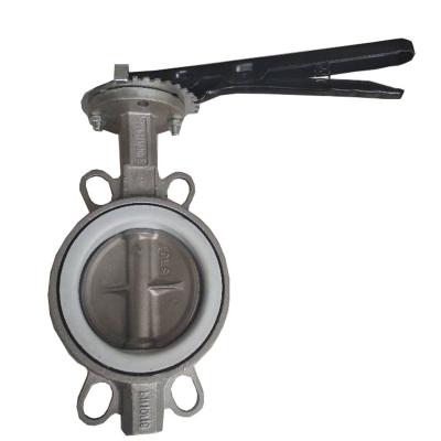 China Factory direct sales ebro butterfly valve price ferrule hygiene Stainless steel manual butterfly valve zu verkaufen