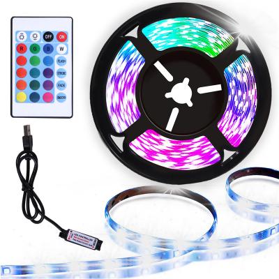 China Garden/Hotel/Office/Home/Living Room 1m 2m 3m USB Led Backlight Smart Color Backlight PC LED RGB Strip Lights 5V RGB 5050 TV Background Flexible Strip Light for sale