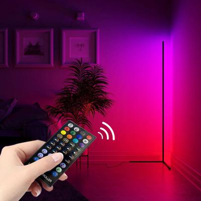 China Nordic Modern Custom Light WIFI APP Remote Control Smart Home RGBW LED Floor Lamp Bedroom Bedside Atmosphere Corner Standing Floor Lamps for sale