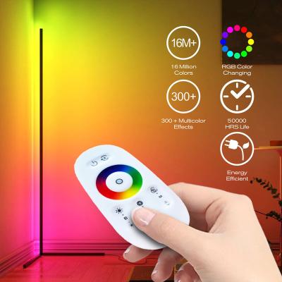 China Modern RGB Smart Floor Lamp Standing Adjustable Lighting Hotel Bedroom Atmosphere Corner LED Rod Lamps For Living Room Indoor Light for sale