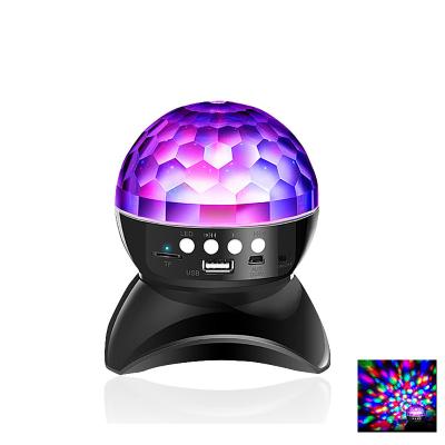 China None Cool Portable Disco Ball Mini Speakers LED Disco Ball Koraoke Party Speaker Disco Blue Colorful Light For Christmas Birthday Gift for sale