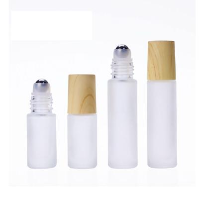 China Wholesale Recyclable 5ml 10ml Frosted Clear Empty Refillable Essential Oil Perfume Roll-On Bottle Slander Massage Bottle for sale