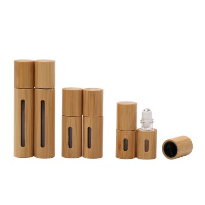 China 3ml 5ml 10ml Cover Glass Leak Proof Essential Oil Roller Eco-Friendly Recyclable Bamboo Inner Bottle for sale