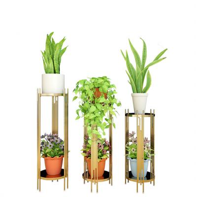 China Modern Custom Indoor Outdoor Decoration Plant Stand Home Office Stainless Steel Flower Pot Rack for sale