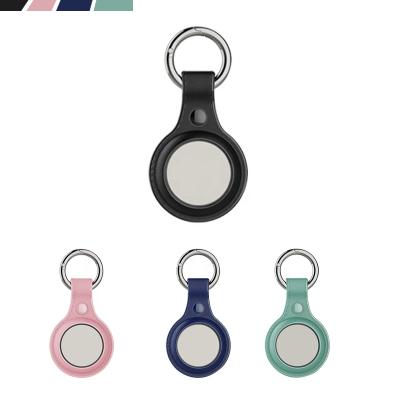 China Leather Collar Anti-lost Dog Case Anti-fall Cover Device Key Chain Key Chain GPS Tracker For Airtag for sale