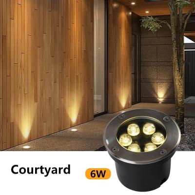 China Squares 6W High Quality Aluminum Housing Outdoor Underground Water Proof LED Light for sale