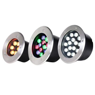 China Adjusts Waterproof IP65 AC220V 2200K 6000K RGB 3W 6W 9W 12W 18W 24W 36W LED Underground Light for sale