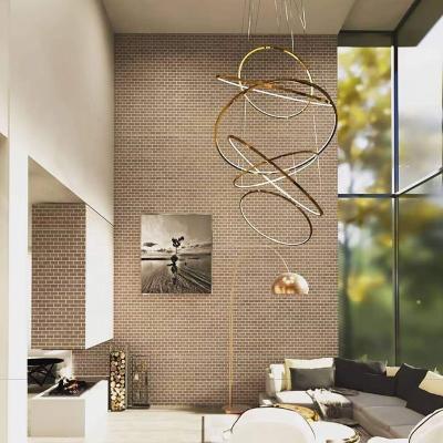 China Good Quality Modern Home Living Room Decoration Steel Ring Chandelier LED With Warranty for sale