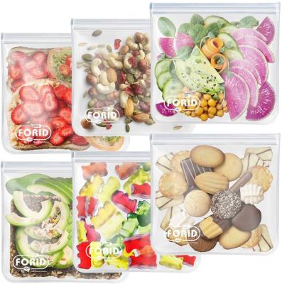 China Folding Reusable Food Storage Bags Ziplock Bags Leak Proof Freezer Bags For Kitchen Organization And Storage for sale