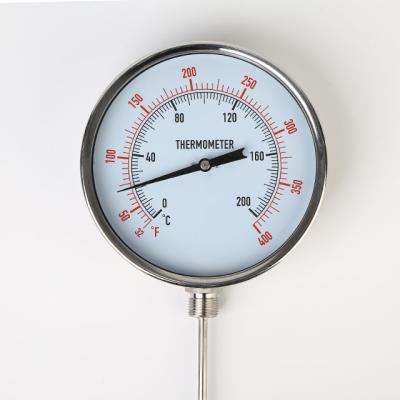 China High Quality Industrial Metal China Stainless Steel Transformer Bimetal Thermometer for sale