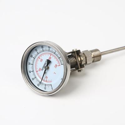 China Promotional Metal Industrial Boiler Metal Thermometer Bimetal Thermometer for sale