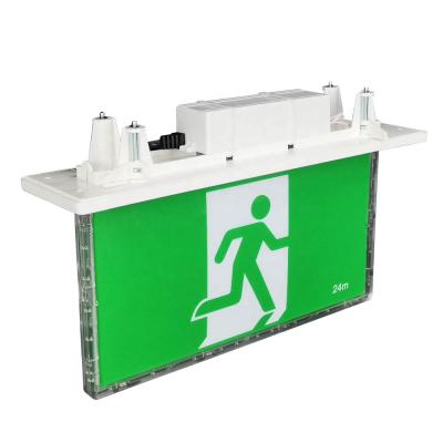 China 4W Acrylic Emergency Exit Sign Recessed Type Mounted 1.5-3hours Led Exit Signs Emergency Light for sale