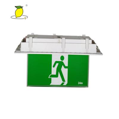 China Emergency Lighting LED Recessed Mounted Emergency Exit Sign Surface Mounted Light for sale