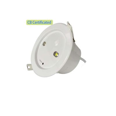 China Emergency Light CB Certificated 2x3W Downlight Led Emergency Recessed Mounted Emergency Lamp UB-E3H-1X3W-R for sale