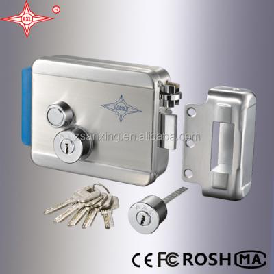 China 304 Stainless Steel Electronic Door Lock 12V Stainless Steel Rim Lock for sale