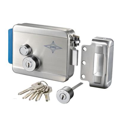 China #304 Stainless Steel High Security Rim Lock Electric Door Lock 12V for sale