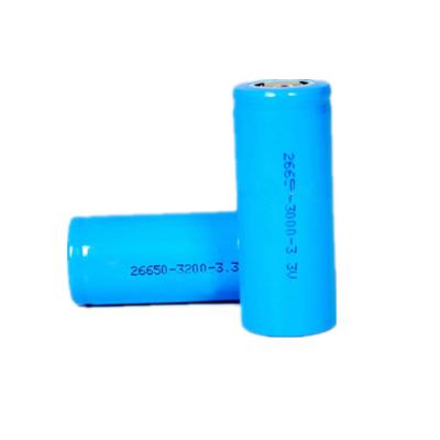 China Deep Cycle 26650 Lithium Iron Lithium Iron Phosphate Battery Cylindrical Cell 3400mAh 3400mAh for sale