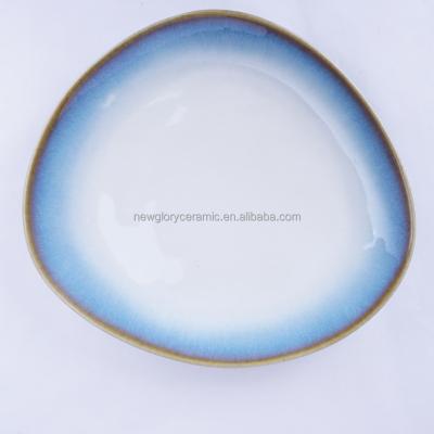 China Viable Creative Nordic Round Ceramic Dinner Porcelain Dish For Restaurant Used for sale