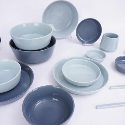 China Sustainable Ceramic Dinnerware Manufacturer Restaurant Dinner Set Color Glazed Factory Ceramic Tableware for sale