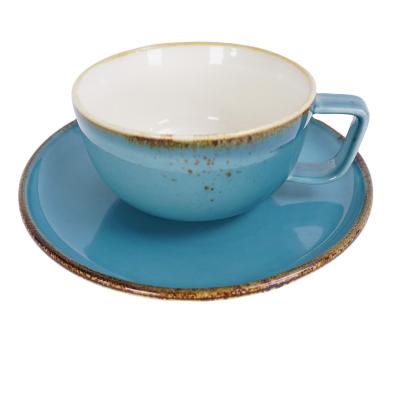 China New Large Viable Favor Antique Travel Cup And Saucer Creative Coffee Espresso Cup for sale