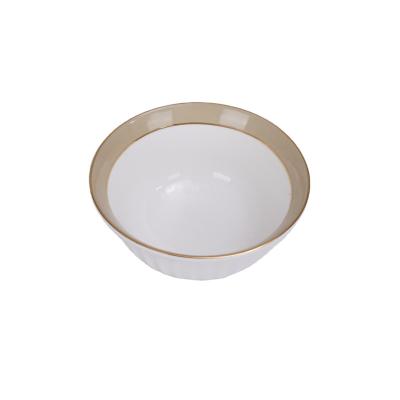 China Factory Direct Sale Stackable Curry Bowl Restaurant Home Use 7.5 Inch 8.5 Inch Gray Ceramic Fruit Bowl Salad Snack Bowl for sale