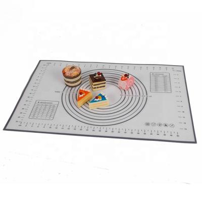 China Sustainable 60x40 Custom Non-Stick Transparent Silicone Baking Mat Sheet With Measurements Food Grade Safe Baking Mat 100% Silicone for sale