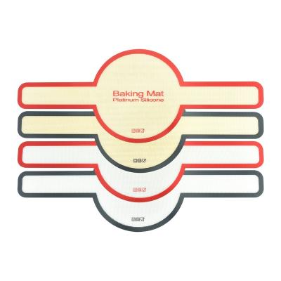 China New Style 2022 Sustainable Silicone Pizza Baking Mat With Hollow Design And Long Handle Silicone Liners Hign-Temp Resistance Baking Mat for sale