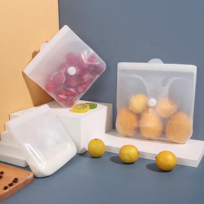 China Folding Leakproof Reusable Keep Fresh Food Silicone Food Storage Bag for sale