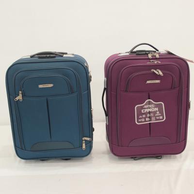 China 3 Piece Polyester Soft Side Luggage Set Travel Suitcase Upright Trolley Set Hand Cloth Eva-molded Heavy Duty Polyester for sale