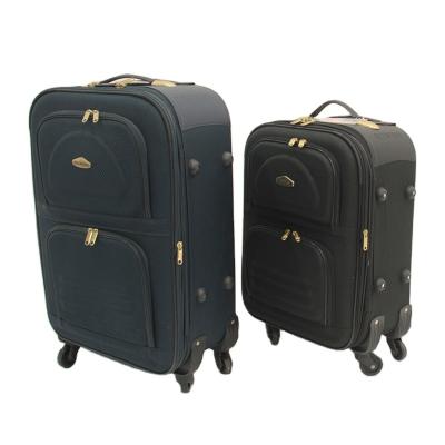 China 4 Piece Polyester Soft Side Luggage Set Travel Suitcase Upright Trolley Set Hand Cloth Eva-molded Heavy Duty Polyester for sale