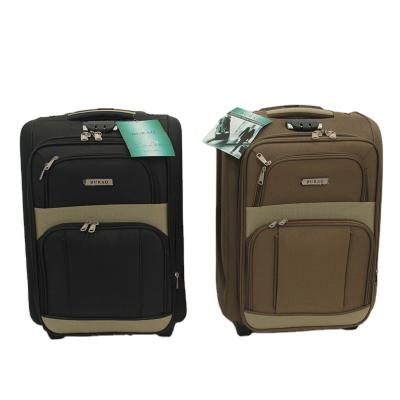 China 3 Piece Polyester Soft Side Luggage Set Travel Suitcase Upright Trolley Set Hand Cloth Eva-molded Heavy Duty Polyester for sale